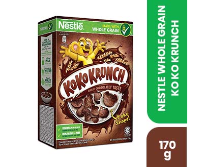 Nestle Koko Krunch Whole Grain Chocolate Flavoured Wheat Curls 170g