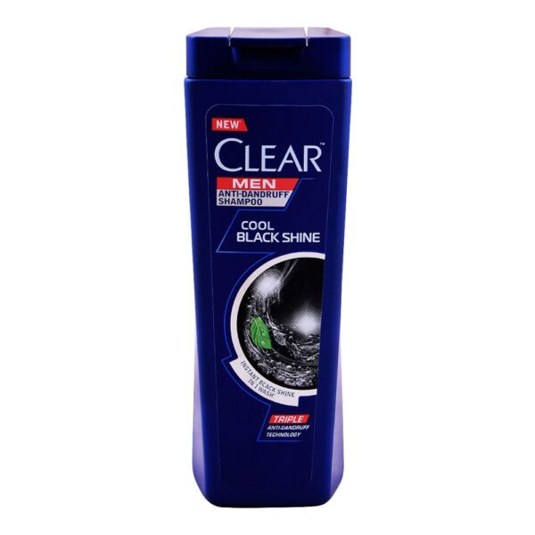 Clear Men Triple Anti-Dandruff Cool Black Shine Shampoo 185ml