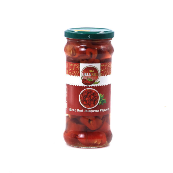 Delesol Sliced Red Jalapeno Peppers 360g