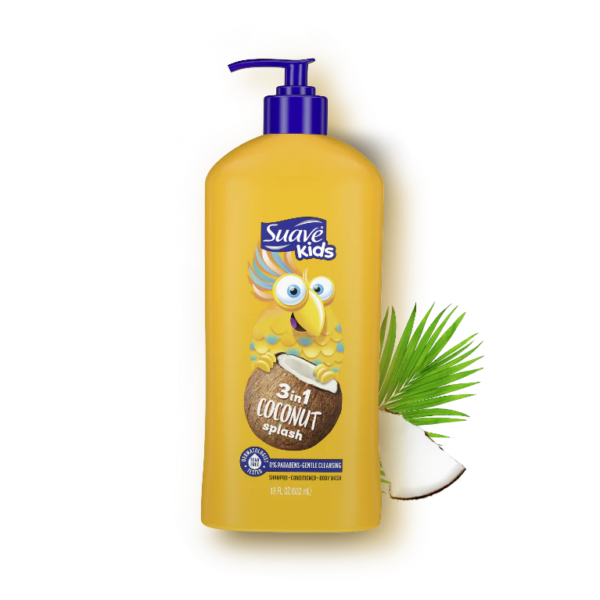 Suave Kids 3in1 Smoothing Coconut Splash Shampoo + Conditioner, 532ml