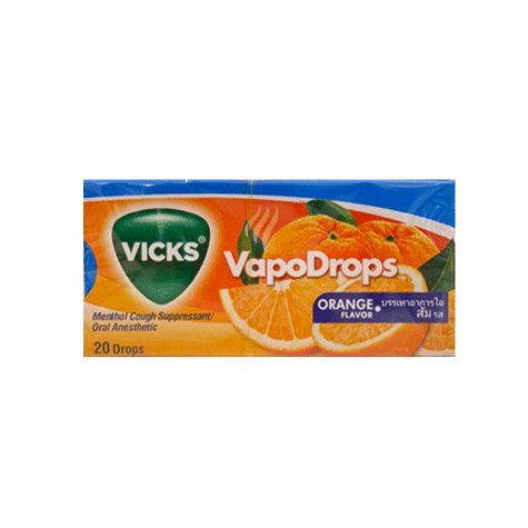 Vicks VapoDrops Orange Flavor, 20 Drops