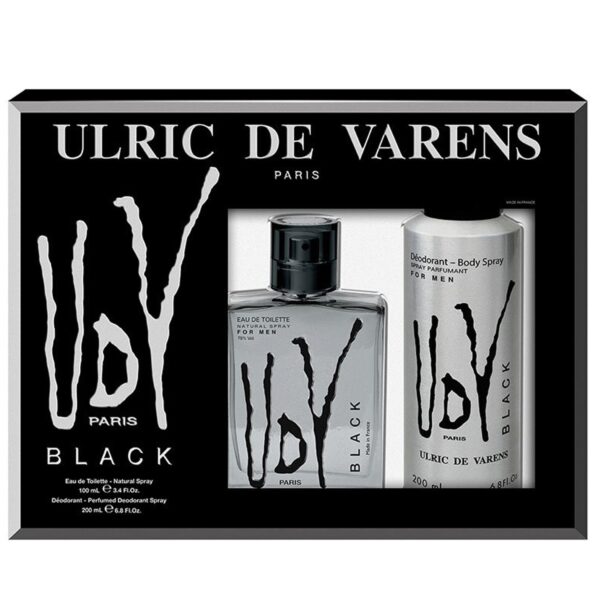 Ulric de Varens ( UDV ) Black Perfume Gift Set For Men – 100 ml & 200 ml