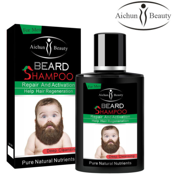 Aichun Beard Shampoo Hair Growth Regeneration Repair Natural Nutrients 100ml