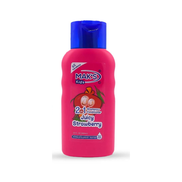 Maks Kids Juicy Strawberry 2In1 Shampoo & Conditioner 300ml