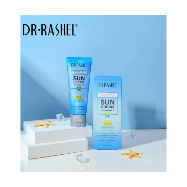 Dr. Rashel Sun Cream Hydrate SPF+++50 Soothe Sunburned Skin Tan UV Rays Protection 60G