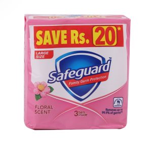 SAFEGUARD SOAP FLORAL SECNT FAMILY PACK 3X135 GM