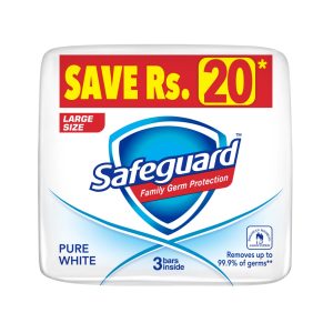 Safeguard Bar Soap Pure White 135gm (Bundle of 3)