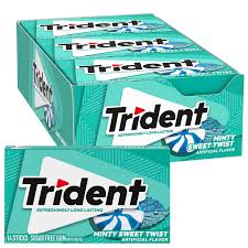 Trident Minty Sweet Twist Sugar Free Gum