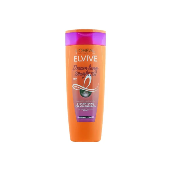 Loreal Paris Elvive Dream Long Straight 72Hrs Straightening Keratin Shampoo, Long Frizzy Hair 360ml