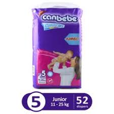 Canbebe Diapers Size 5 (11-25kg) 52 Pieces