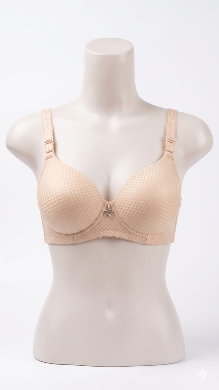 Ladies Padded Bra Foam Box Printing – Soft Comfortable Daily Wear Bra Pakistan