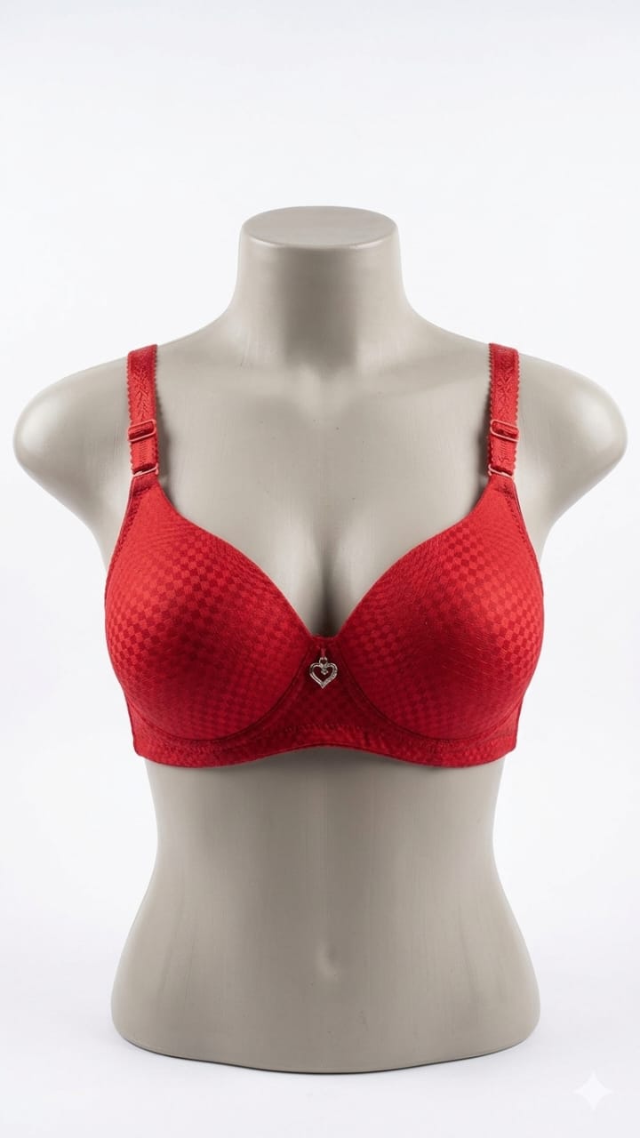 Ladies padded bra foam box printing comfortable daily wear bra Pakistan